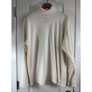 Houston White x Target Men's Cream Long Sleeve Turtleneck Shirt Size M NWT